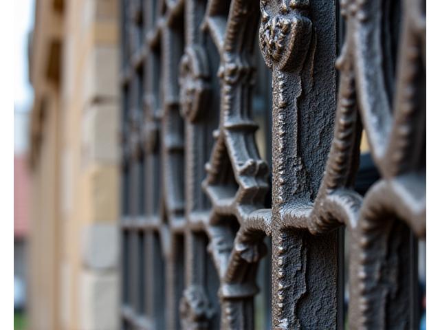 Filigranes handgeschmiedetes Fenstergitter